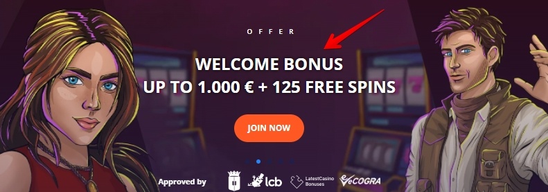 bonus de bienvenue sur le site de casino en ligne